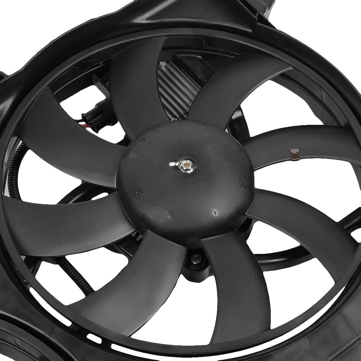 DNA MOTORING OEM-RF-0104 High Performance Radiator Cooling Fan Assembly - Direct Fit Replacement for 2007-2009 Ford Edge & Lincoln MKX - Improved Cooling Efficiency - Perfect for Summer Driving & Heavy Traffic Conditions