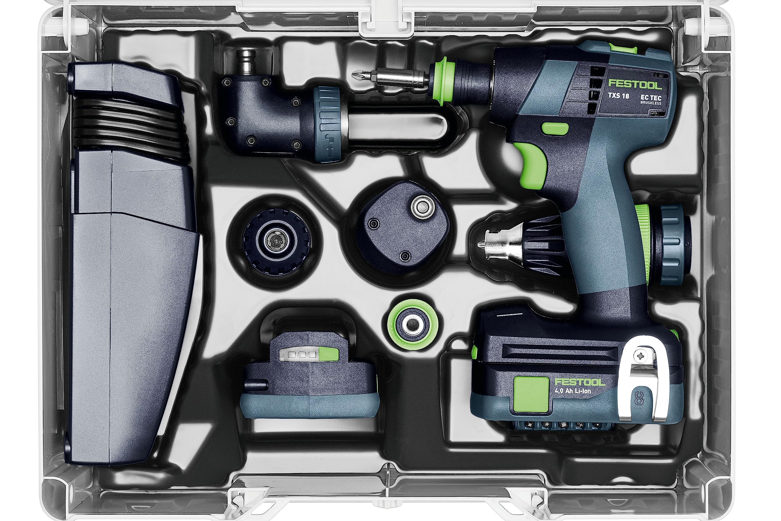Festool TXS 18 C3.0 Cordless Drill Set - 18V Lithium-Ion Battery, Compact & Powerful for Woodworking, Metal Drilling & DIY Projects