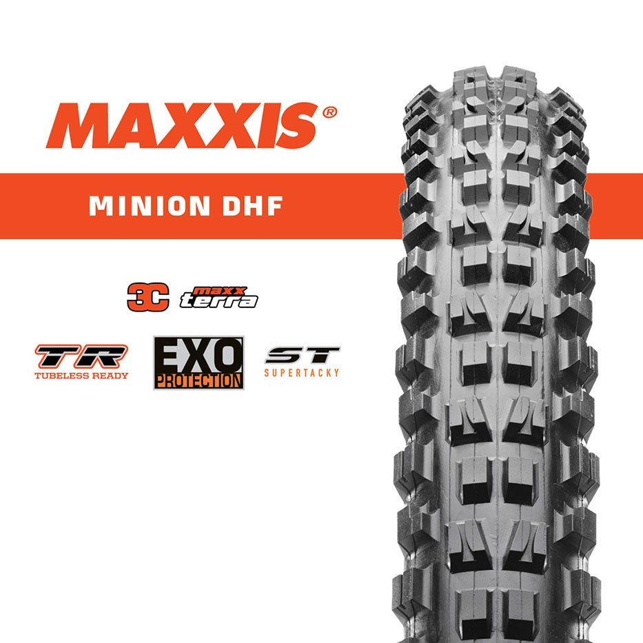 Maxxis 26 Inch Minion DHF Mountain Bike Tire - High Grip & Durability for Downhill & Trail Riding - Perfect for Off-Road Adventures & Extreme Cycling