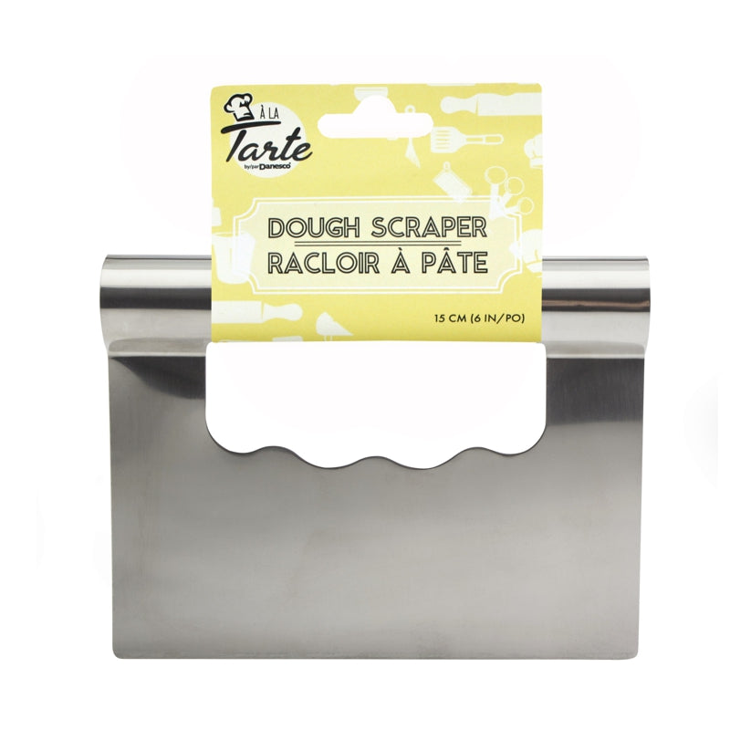Premium Stainless Steel Dough Scraper with Hollow Handle - Pastry Cutter, Bench Scraper for Baking, Cooking & Kitchen Use - Perfect for Bread Making, Cake Decorating & Pizza Dough Prep
