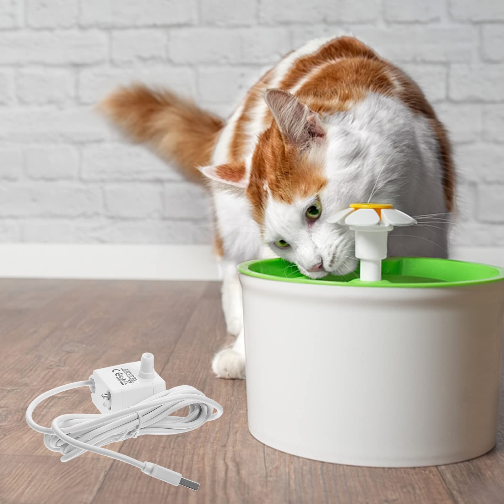Quiet Pet Fountain Pump - Replacement for Cat Water Dispenser - Prevent Dry Burning