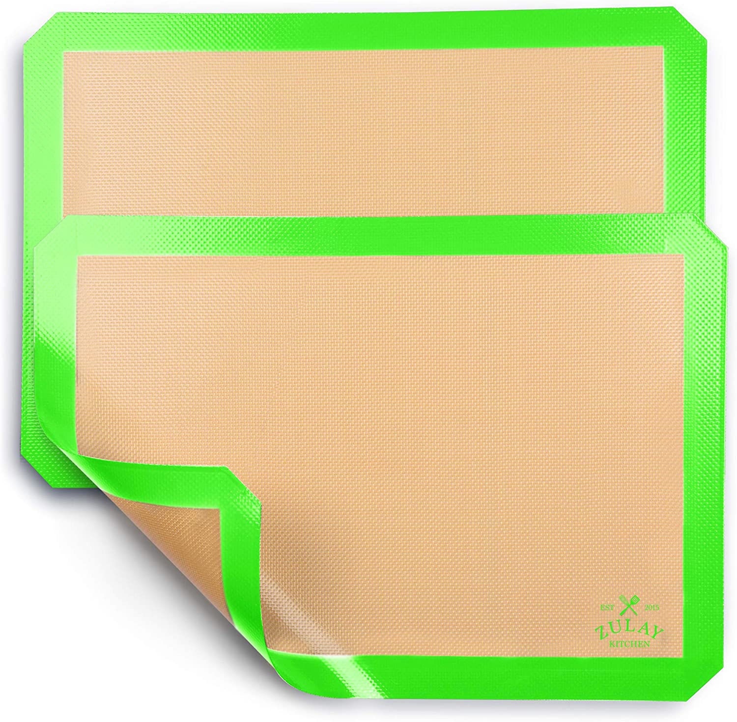 (2 Pack) Non-Stick Silicone Baking Mats - Reusable, BPA-Free for Cookies, Pastry, Bread - Perfect for Baking, Roasting & Air Frying