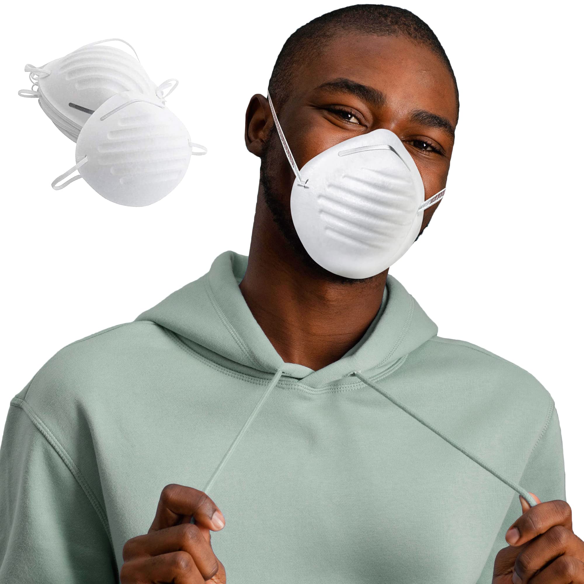 AMZ Dust and Particle Masks - Pack of 1000 Disposable Respirators with Elastic Straps for Sawdust, Garage Dust & Garden Work | Safety Face Masks for Woodworking, Construction, Landscaping & DIY Projects