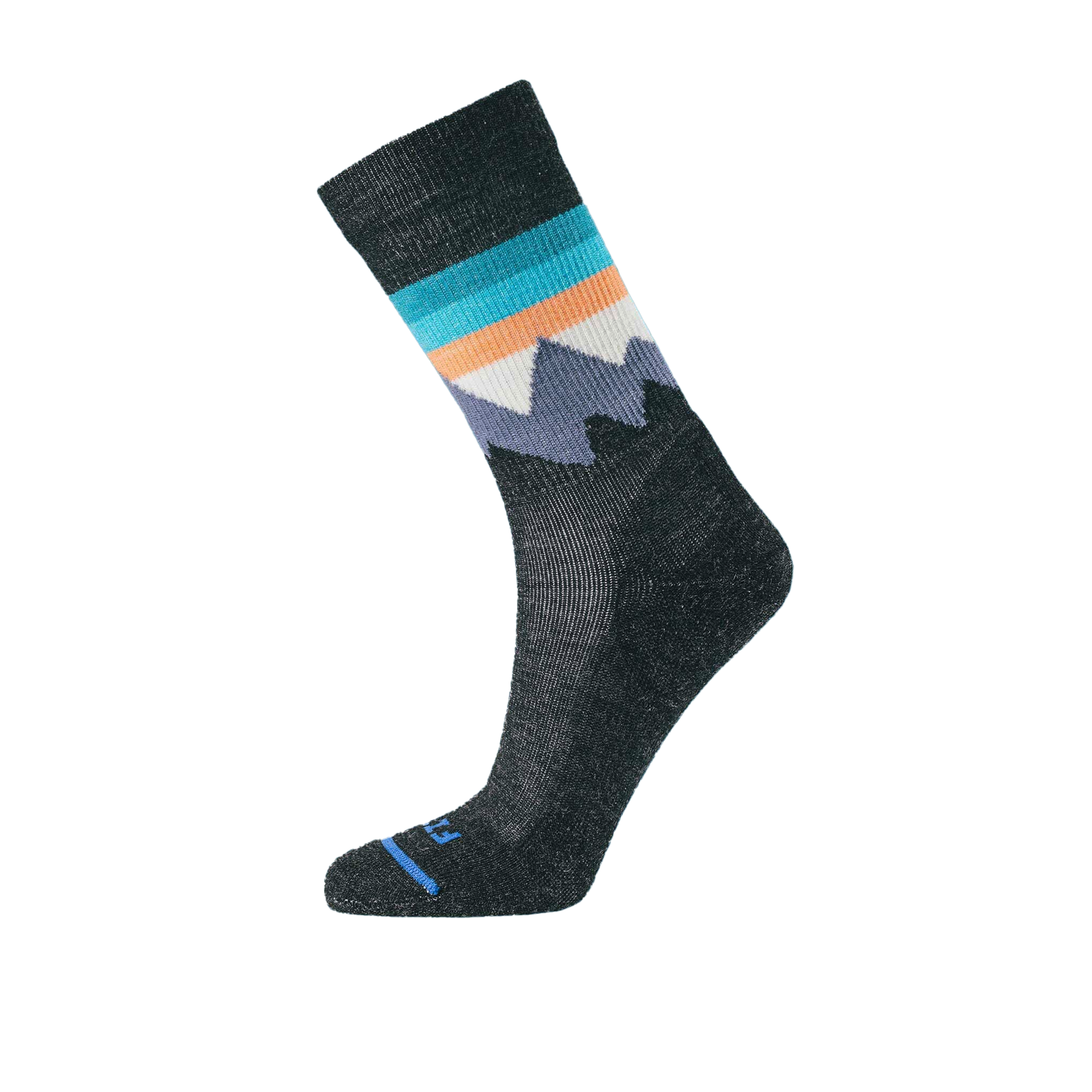 FITS F1058 Unisex Hiking Socks - Moisture-Wicking Crew Socks for Men & Women - Charcoal Gray - Perfect for Mountain Climbing, Backpacking & Outdoor Adventures