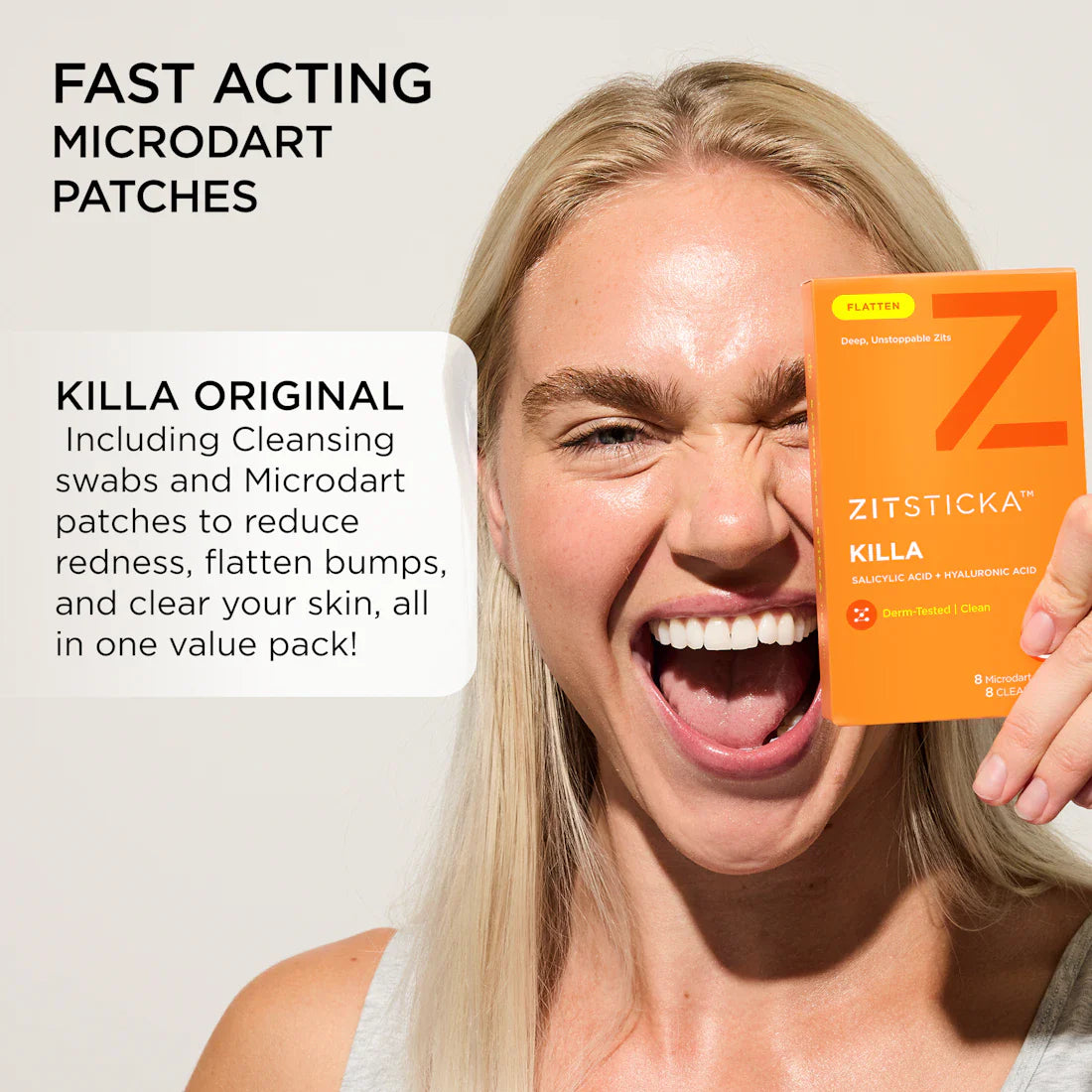 Killa Deep Zit Microdart Pimple Patch Kit - Acne Treatment Patches for Face & Body | ZitSticka | Perfect for Overnight Spot Treatment & On-the-Go Breakout Care