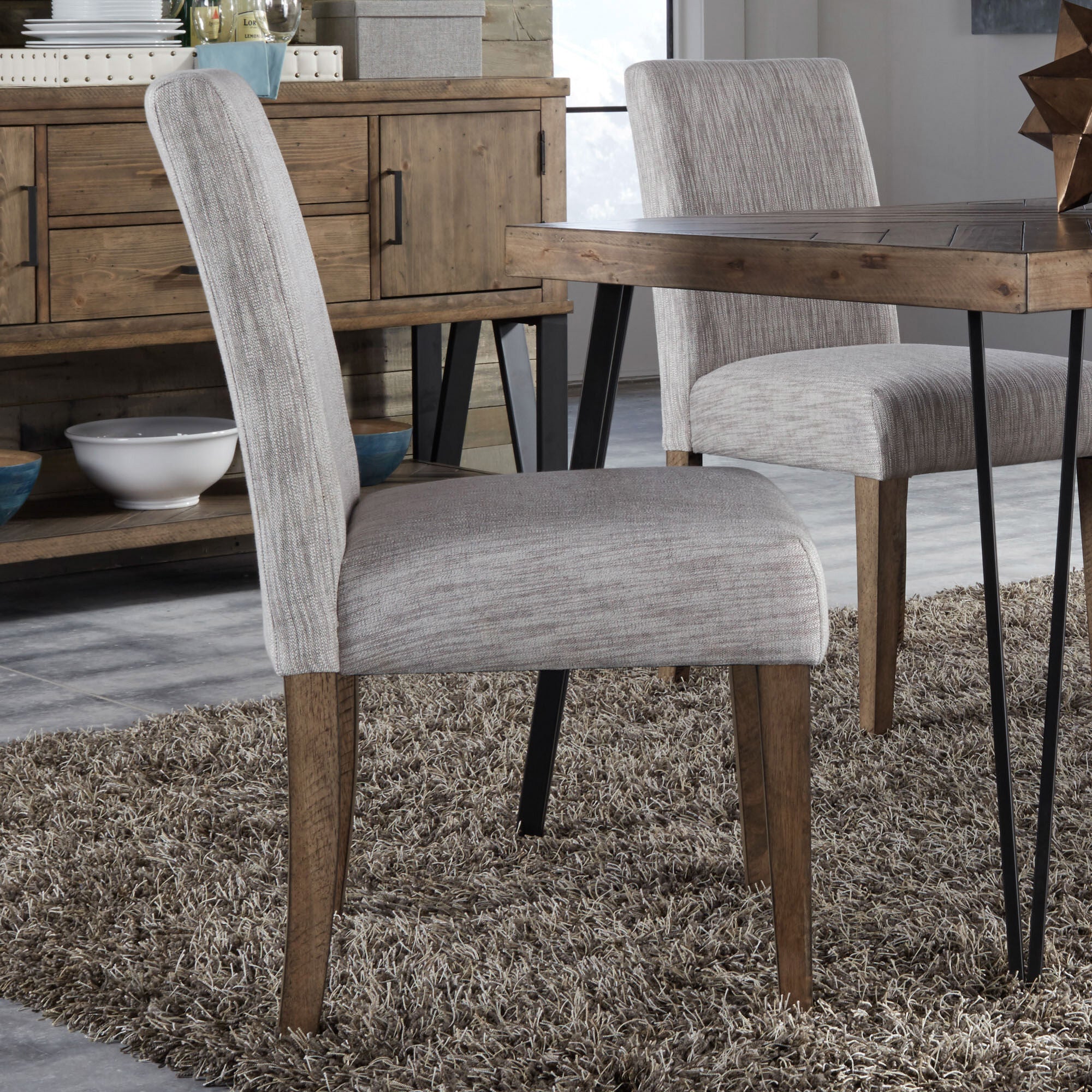 Horizons Upholstered Side Chair - Comfortable Dining Room Chair with Padded Seat - Perfect for Kitchen, Dining Room, and Home Office