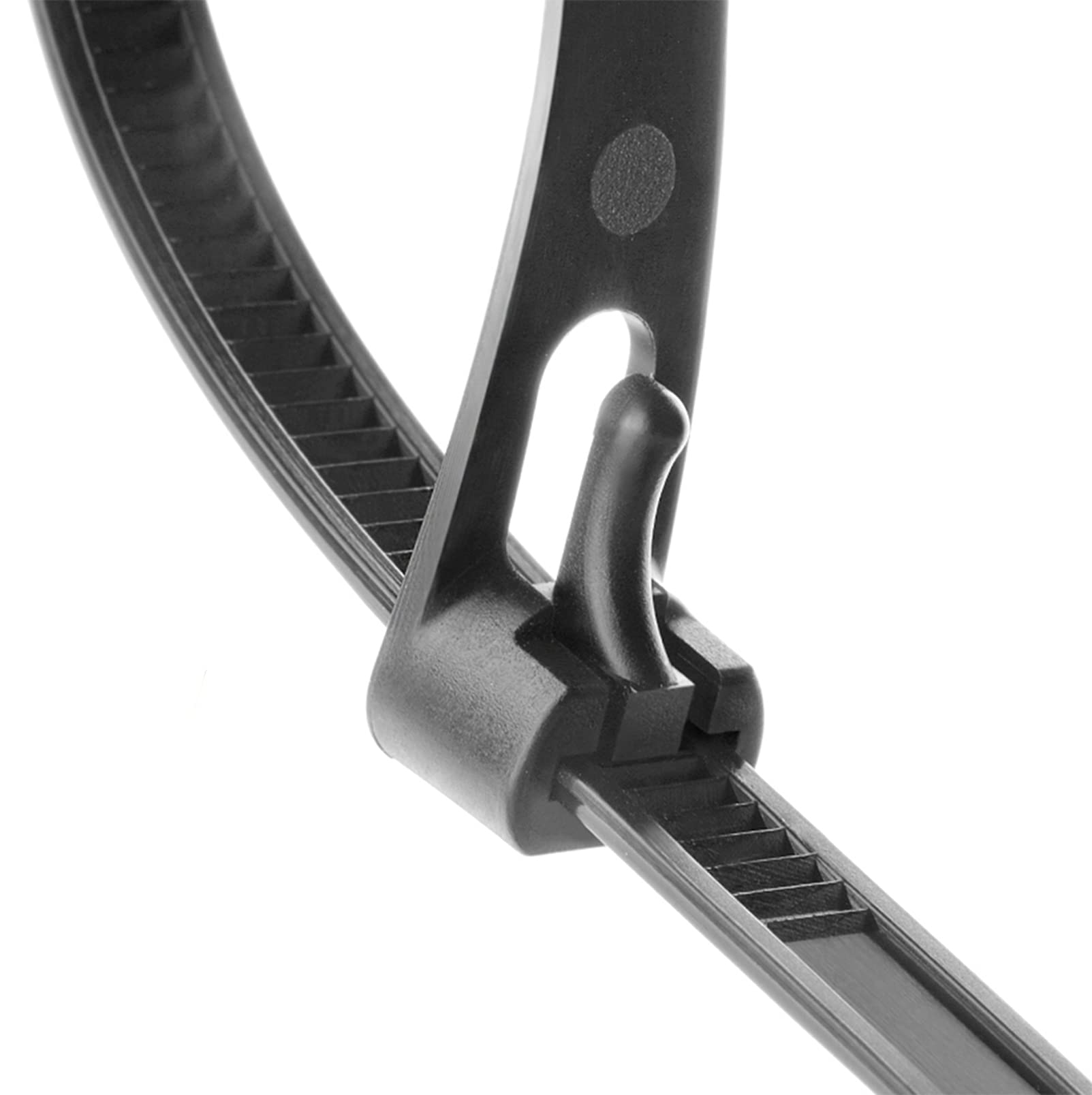Reusable Heavy Duty Zip Ties 12 Inch - 100 Pack Black Nylon Cable Ties with 50lb Tensile Strength | Releasable Plastic Wire Ties for Indoor & Outdoor Use | Perfect for Organizing Cables, Bundling Wires, Gardening, and DIY Projects