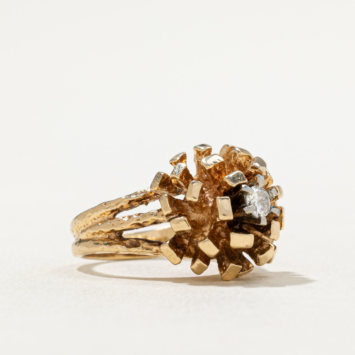 0.15ct Single Stone Diamond Cocktail Ring for Women - Size 5.5 | Elegant Wedding, Anniversary & Evening Party Jewelry Gift
