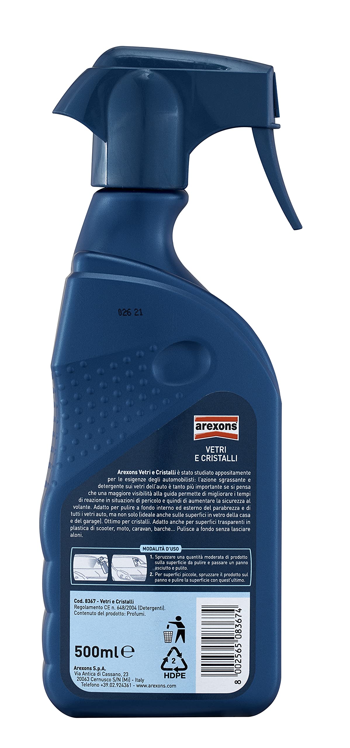 8367 Premium Glass & Crystal Cleaner Spray – Streak-Free Shine for Windows, Mirrors, Displays & More | Ideal for Home, Office & Car Use