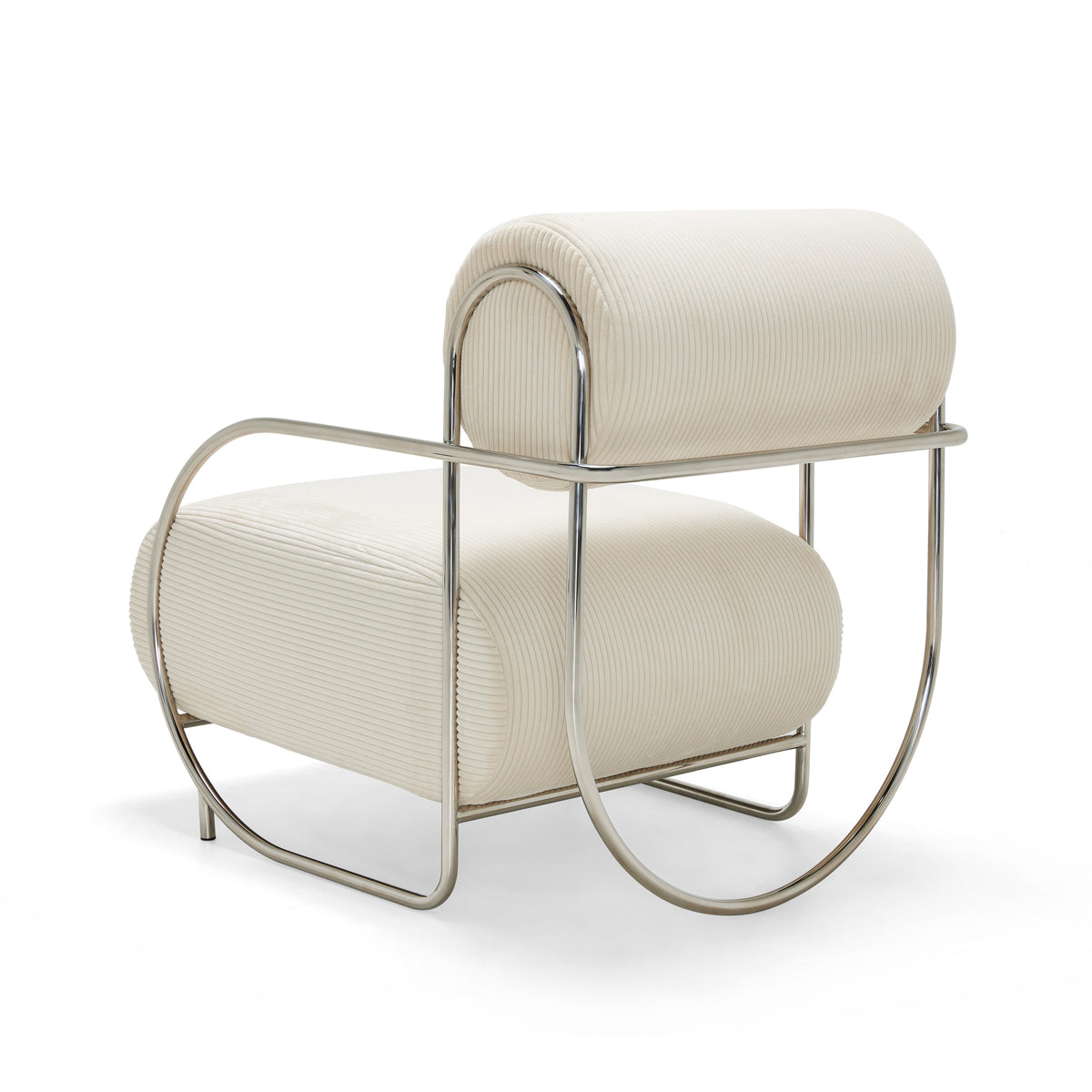Sorrento Chromeo Armchair - Modern Accent Chair for Living Room, Bedroom & Office - Stylish & Comfortable Seating for Home Decor