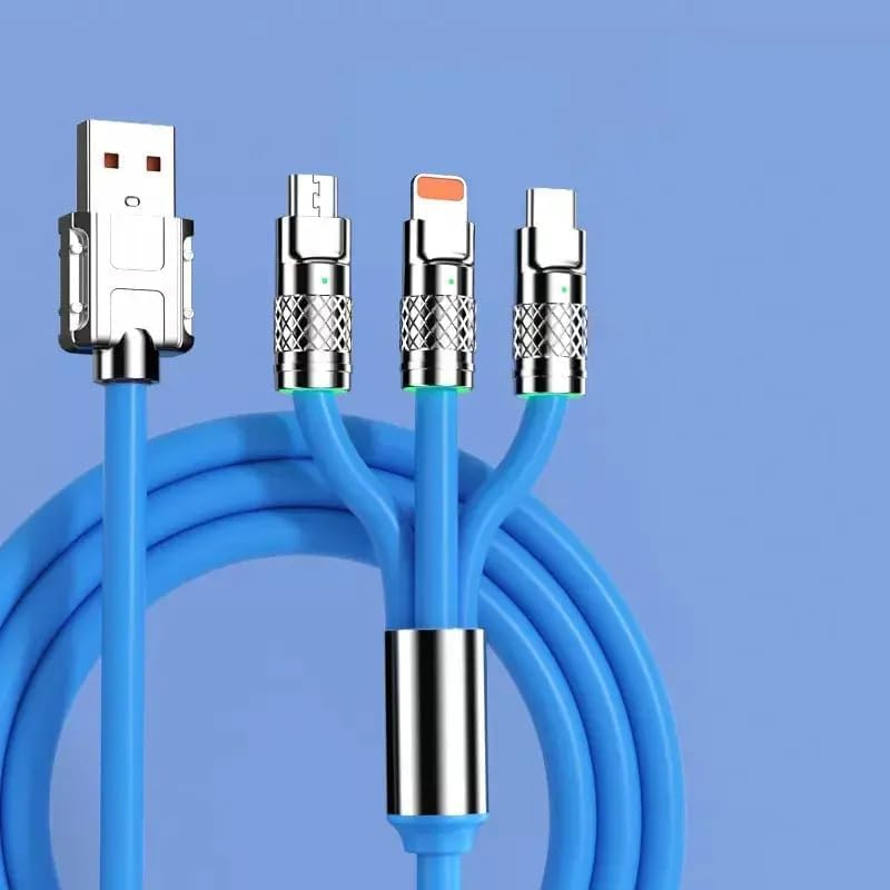 ALI SHIPPING Ultra-Durable 120W Fast Charging Cable - USB-C & Micro USB Connectors for Multiple Devices | Perfect for Travel, Home & Office Charging