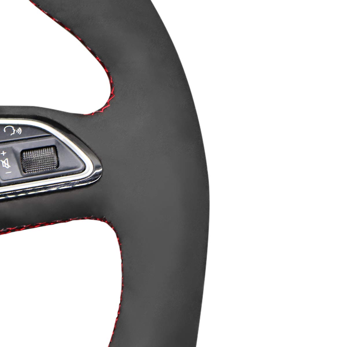 Premium Carbon Fiber & Suede Steering Wheel Cover for Audi A5/A7/RS5/RS7/S3/S4/S5/S6/S7 (2013+) - Hand-Stitched Luxury Upgrade for Enhanced Grip & Comfort - Perfect for Daily Driving & Performance Cars