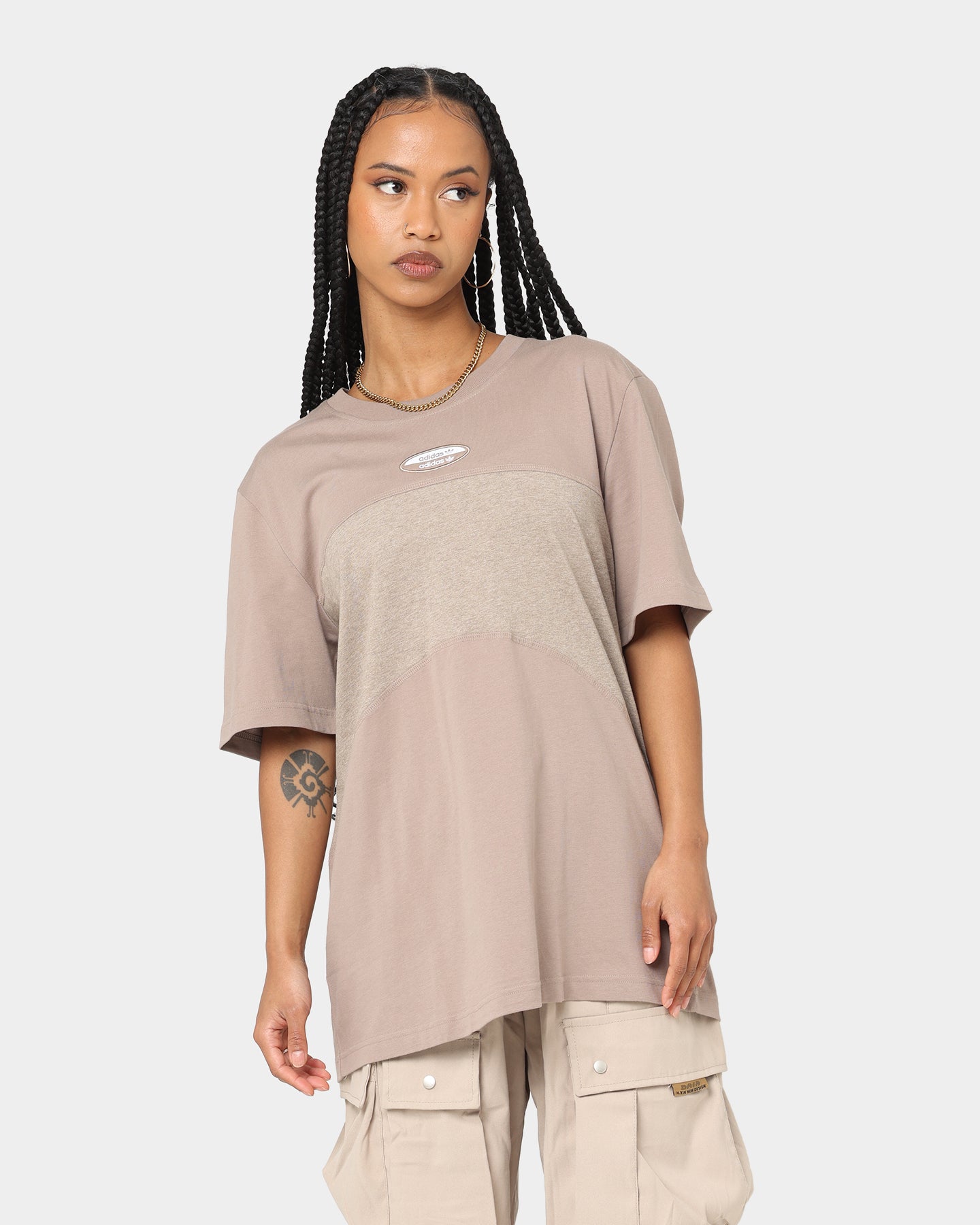 Adidas R.Y.V. Essential T-Shirt for Men - Soft Cotton Casual Tee in Chalky Brown | Perfect for Gym, Streetwear & Everyday Comfort