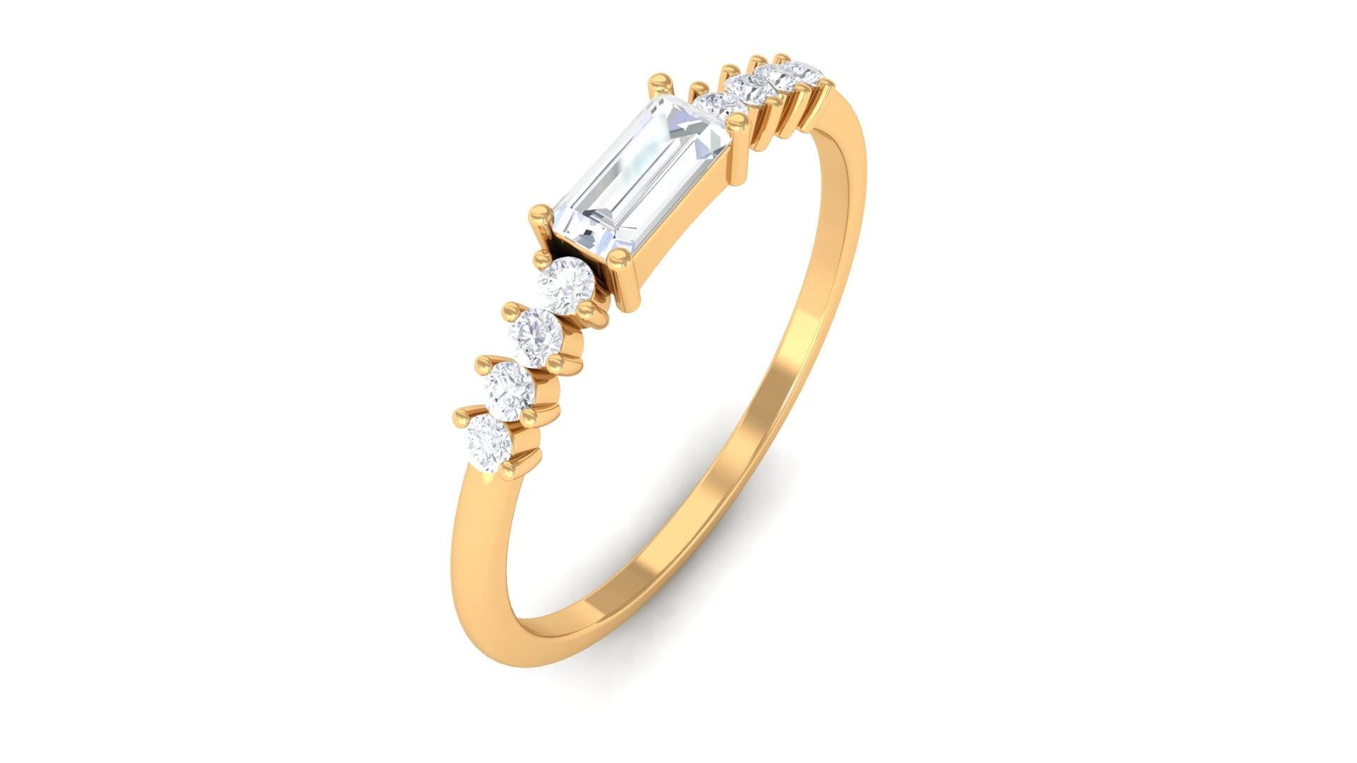 1/4 CT Natural Diamond Promise Ring for Women - April Birthstone Ring in 14K Solid Gold - Minimalist & Elegant Jewelry for Engagement, Anniversary, or Gift Giving
