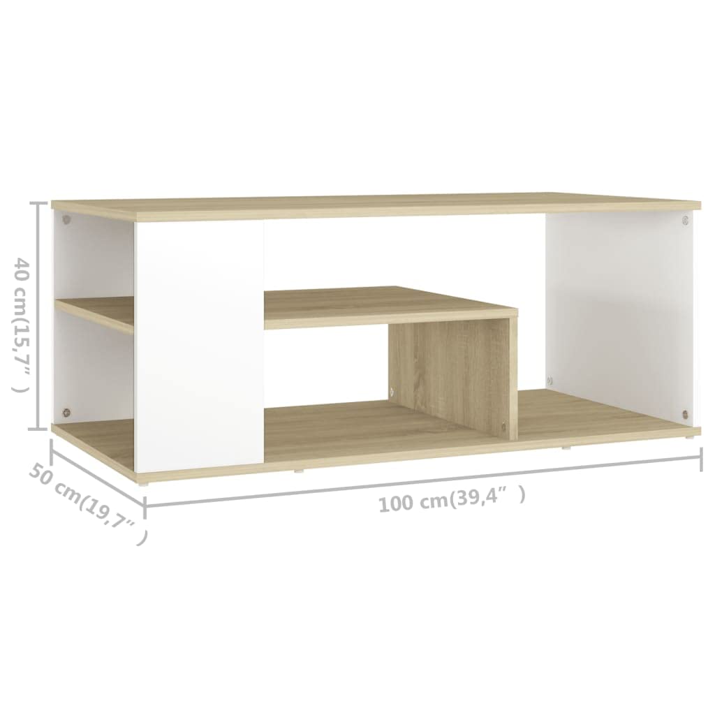 Modern Coffee Table with Storage - 39.4