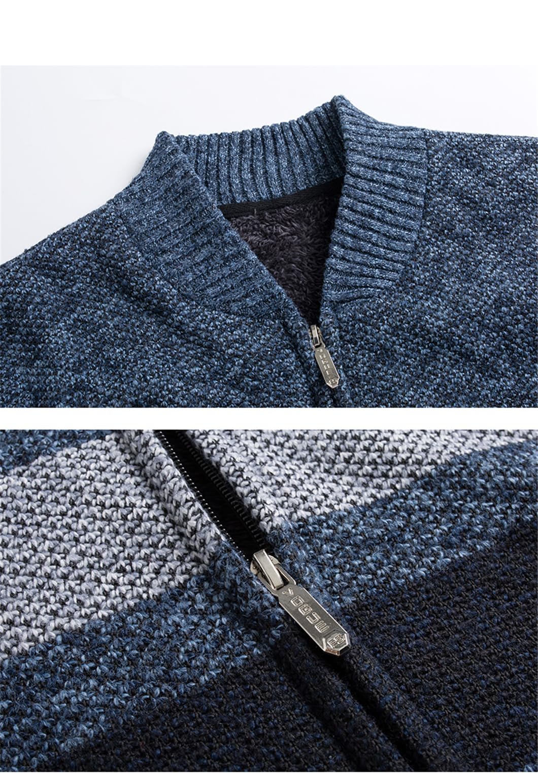 Men's Knitted Winter Fleece Warm Sweater Jacket Slim Cardigan for Everyday Wear - Perfect for Casual Outings, Office & Cold Weather Layering