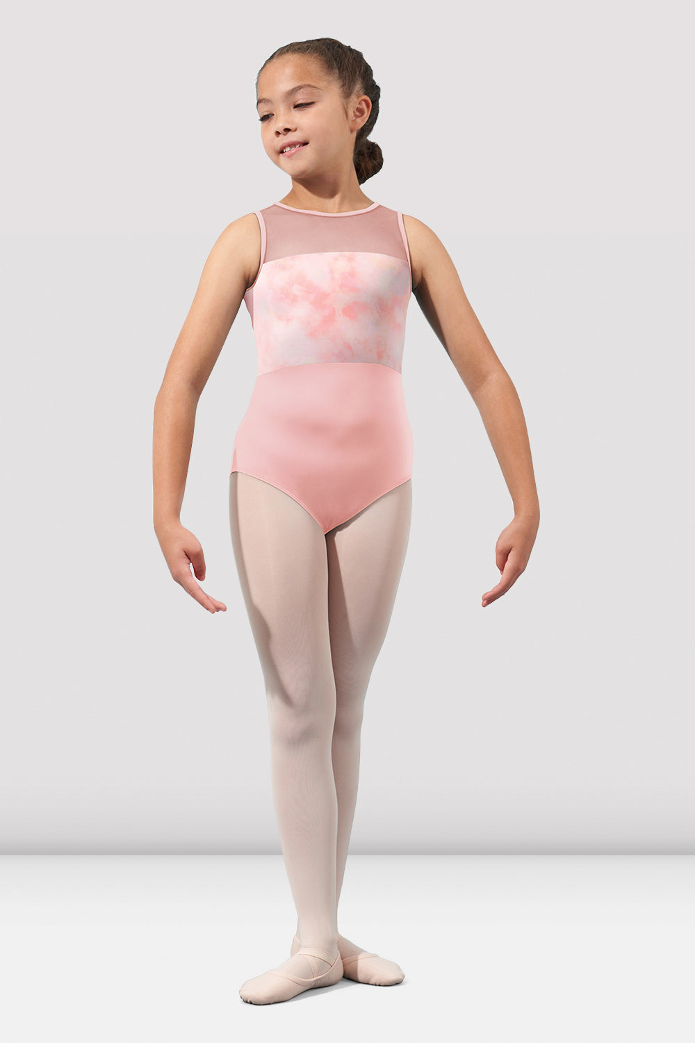 Mirella Girls Watercolor Open Back Leotard - Ballet Dance Gymnastics Performance Costume for Kids & Toddlers