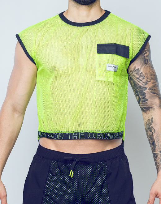 Supawear Neon Mesh Top for Women - Trendy & Breathable Fashion Top for Parties, Nightlife & Summer Outfits