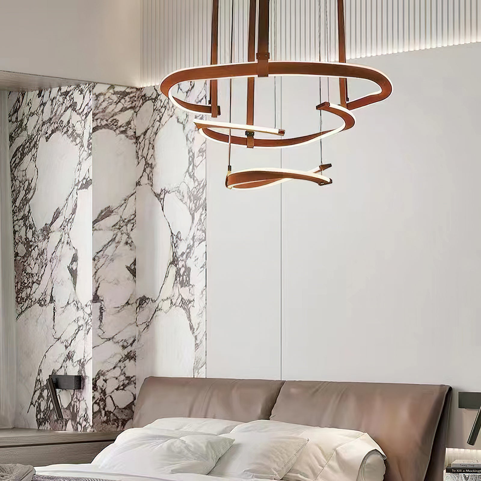 Finopi Elegant Crystal Chandelier - Modern Ceiling Light Fixture for Dining Room, Living Room & Bedroom | Perfect for Home Decor & Wedding Venue Lighting