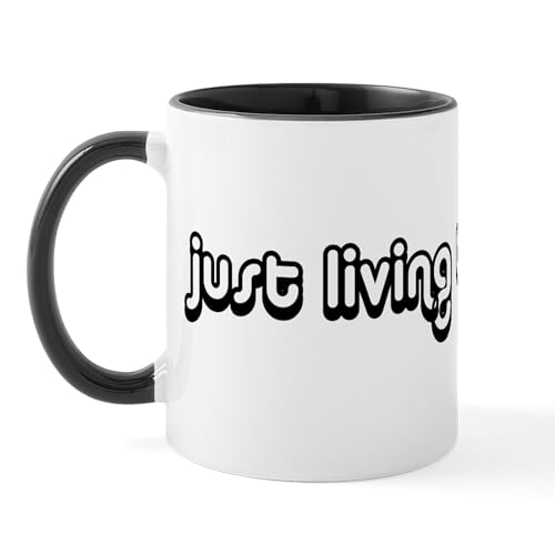 White/Black Inside - Just Living The Dream Mug