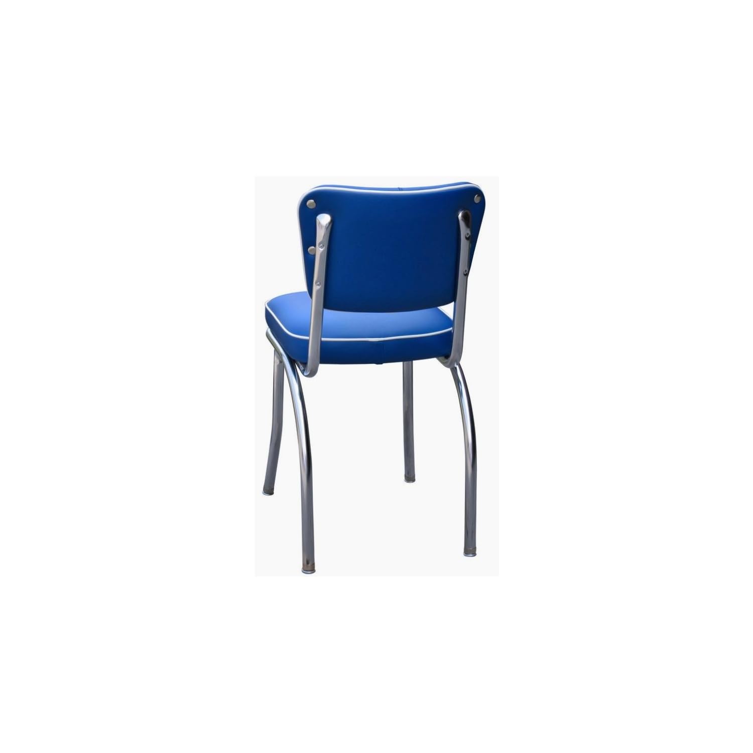 Lucy Diner Chair - Royal Blue Upholstered Dining Room Chair with Wooden Legs | Comfortable & Stylish Seating for Home, Restaurant, and Cafe Use
