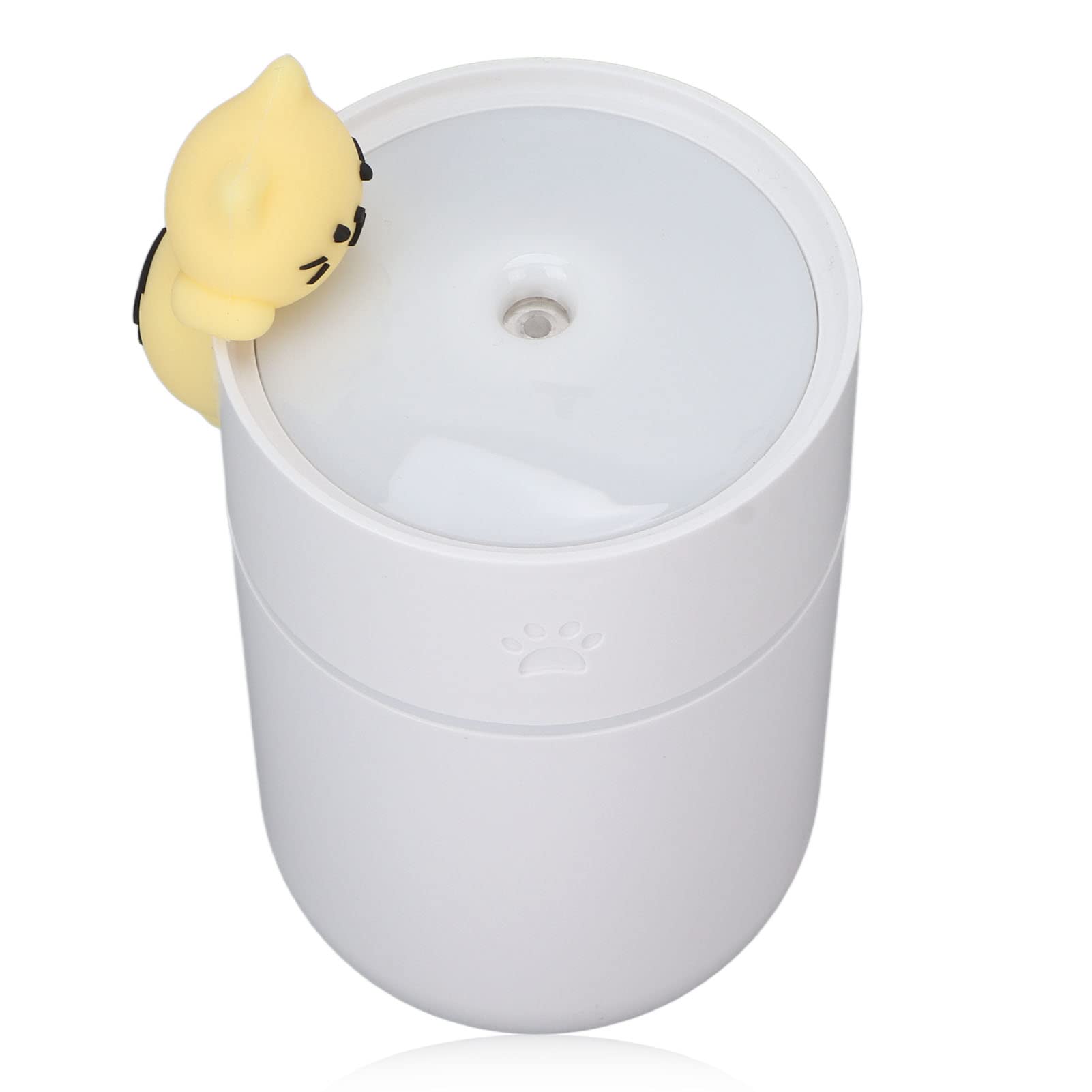 Mini Humidifier for Desk - Ultra Quiet Portable Humidifier with Intermittent Mode for Car, Office & Home - White | Perfect for Dry Air Relief in Bedroom, Nursery & Workspace