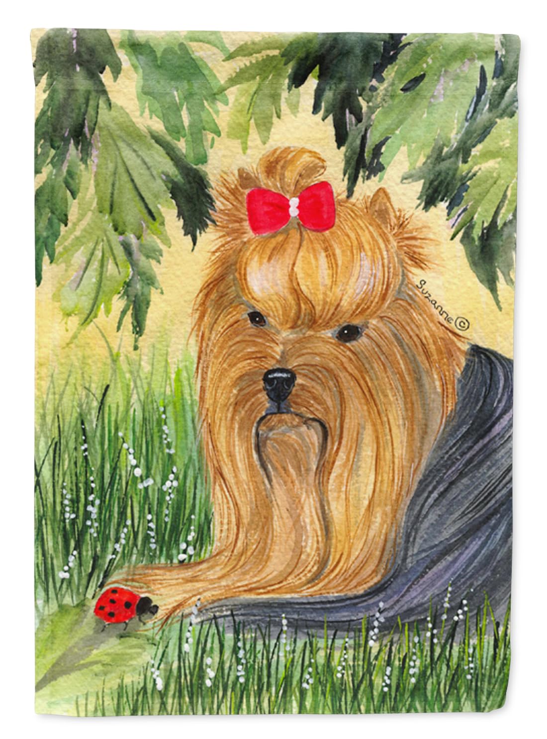 Yorkie Garden Flag - Decorative Outdoor Yard Banner for Mailbox, Patio, Flower Beds | Multicolor Dog Artwork | Perfect for Seasonal Decor & Pet Lovers