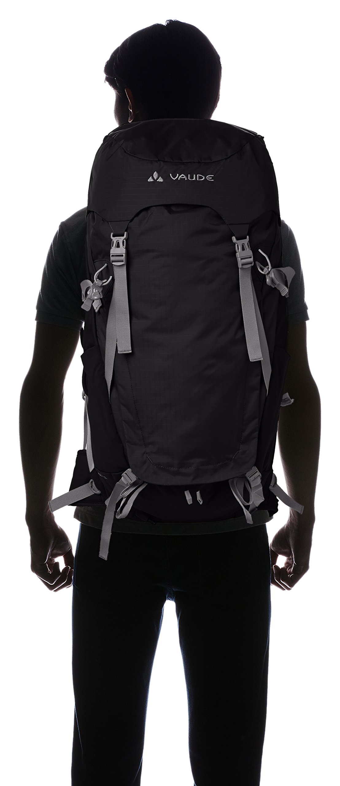 Faude Prokyon 32L Hiking Backpack - Lightweight Water-Resistant Daypack for Outdoor Adventures, Travel & Camping | Durable Black Backpack with Adjustable Straps & Multiple Pockets