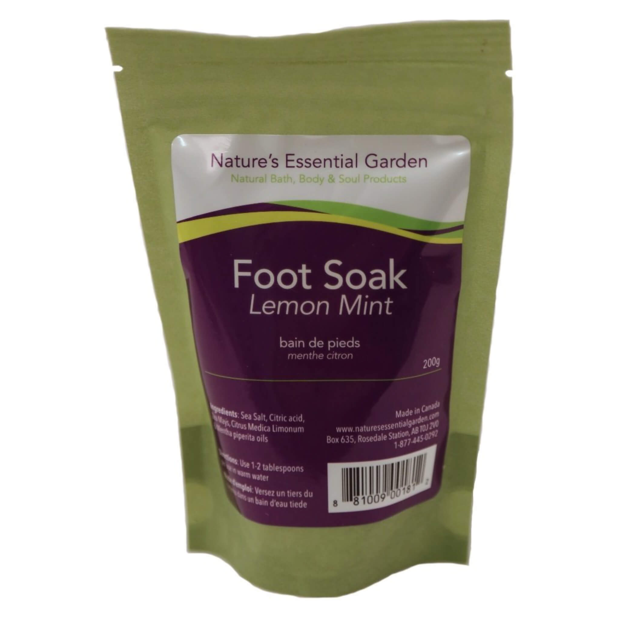 Refreshing Lemon Mint Foot Soak - Detox & Relaxation for Tired Feet - Perfect for Spa Nights & Post-Workout Recovery