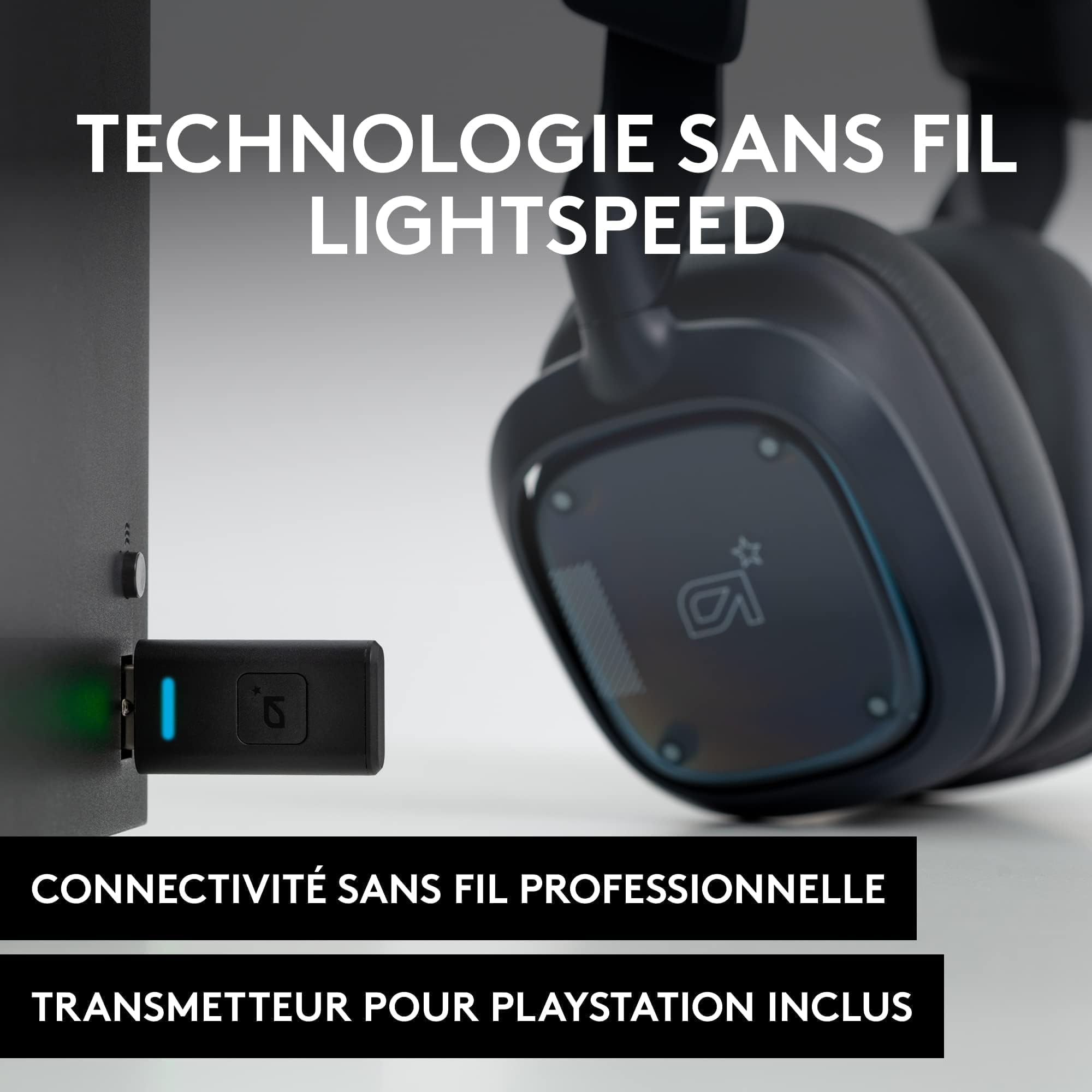 Logitech G Astro A30 LIGHTSPEED Wireless Gaming Headset with Bluetooth, Dolby Atmos, 27H Battery & Detachable Boom Mic - Compatible with PS5, PS4, Xbox, Switch, PC, Android - Blue - Perfect for Competitive Gaming & Immersive Entertainment