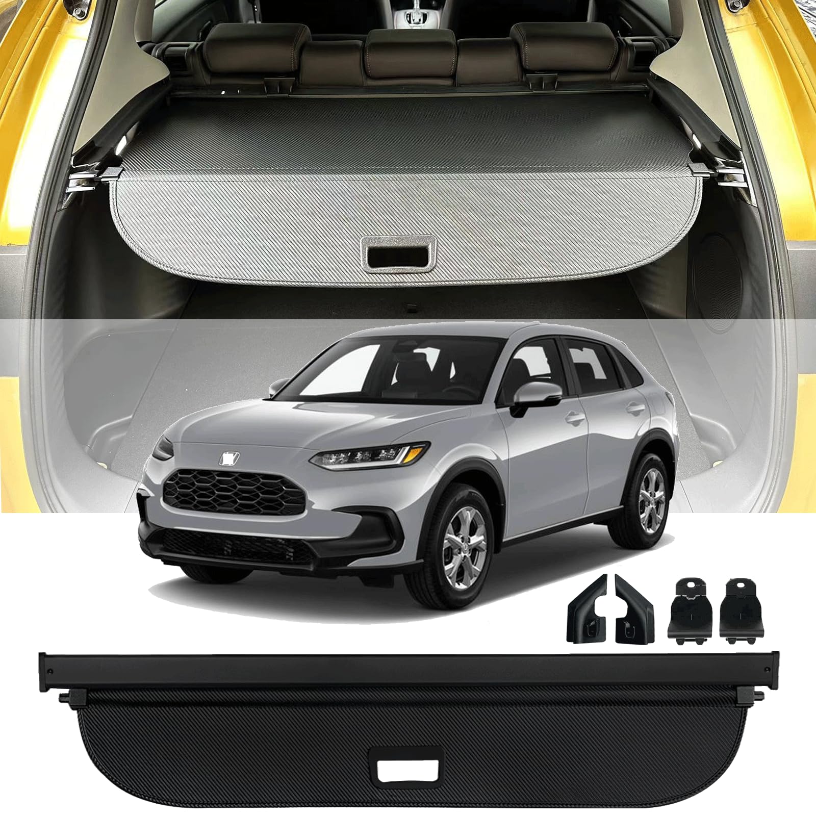 2023-2025 Honda HRV Cargo Cover - No Gap Trunk Security Cover, Retractable Shade & Privacy Screen for Rear Storage Protection | Perfect for Travel, Camping & Daily Commute
