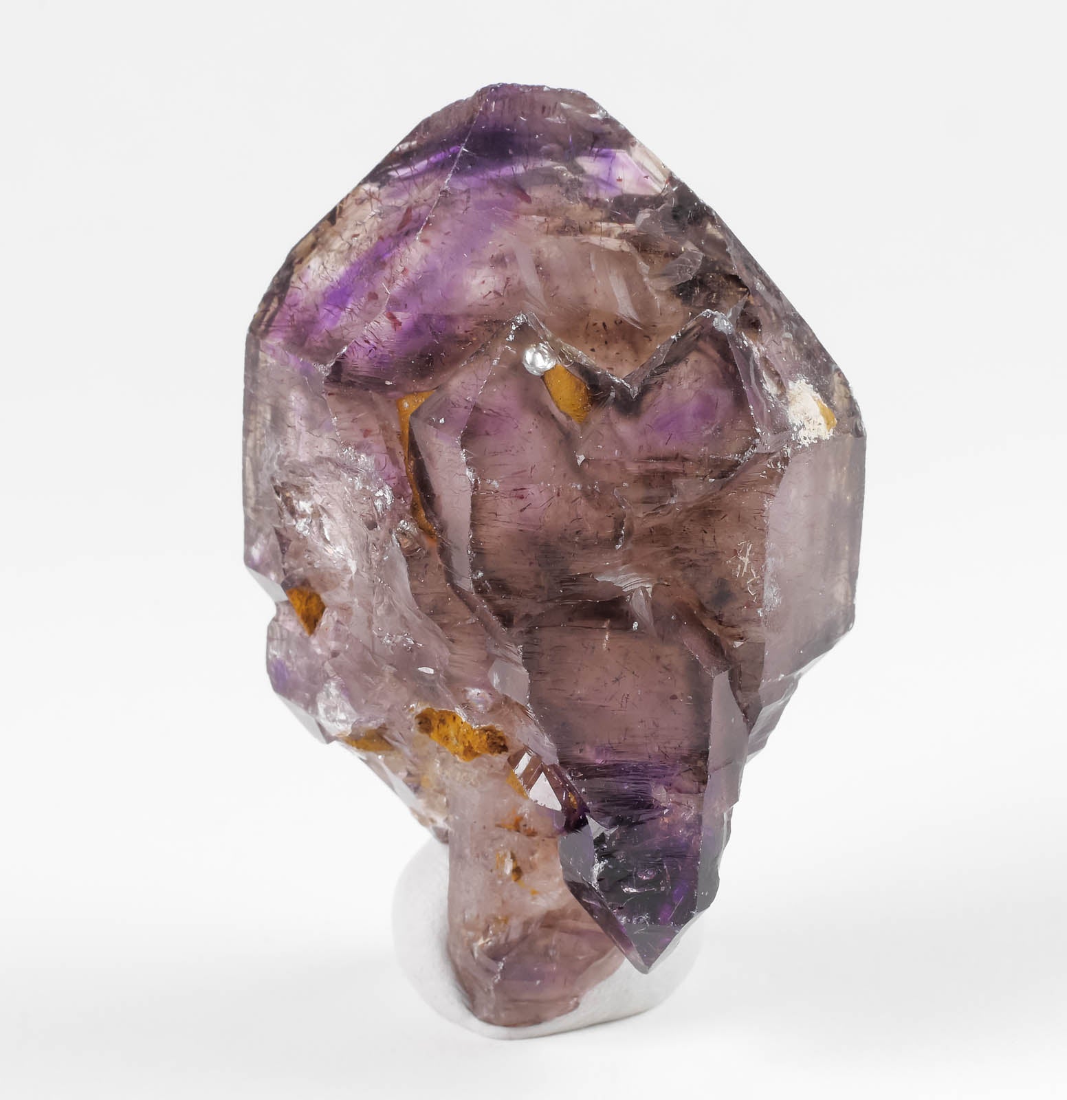 Natural Amethyst Scepter with Red Hematite Needles - Raw Healing Crystal, February Birthstone, Unique Spiritual Gift for Women & Men, Boho Home Decor for Meditation & Energy Cleansing | 38557