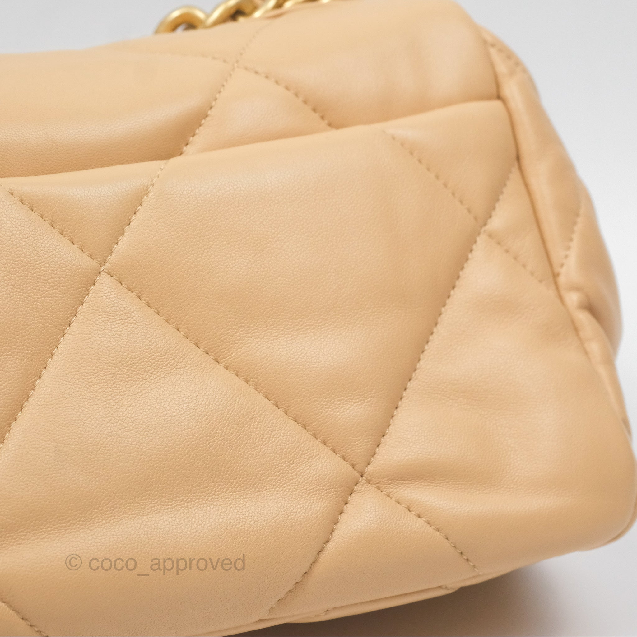 Chanel 19 Small Beige Handbag with Mixed Hardware - Luxury Crossbody Bag for Women, Perfect for Date Night & Special Occasions