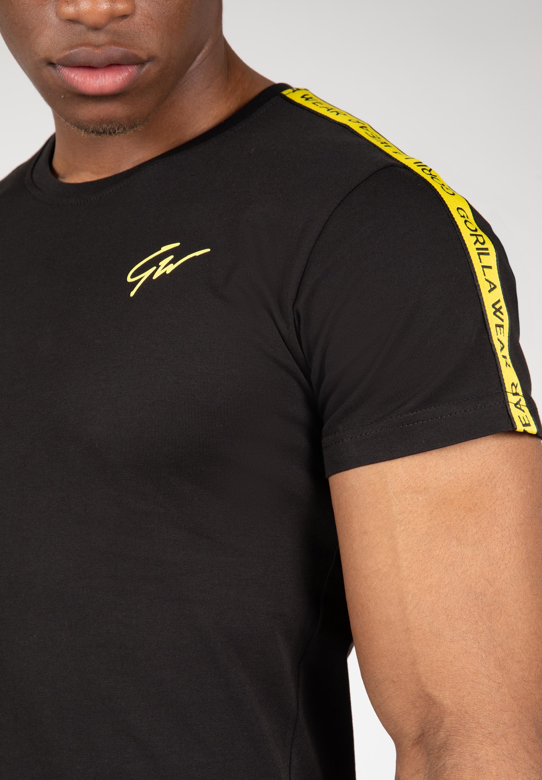 Chester T-Shirt for Men - Black & Yellow Cotton Tee | Casual Wear, Street Style, Everyday Comfort