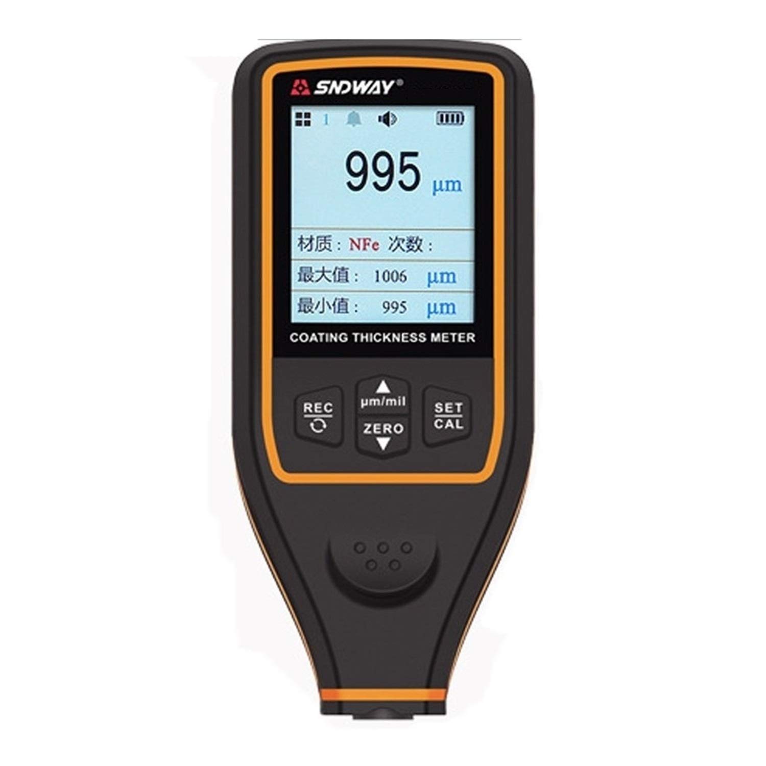 Bevve SW6310A Digital Coating Thickness Gauge - 0-1700μm HD Color Screen with Voice Broadcast, Car Paint & Film Thickness Tester for Automotive, Industrial & Home Use