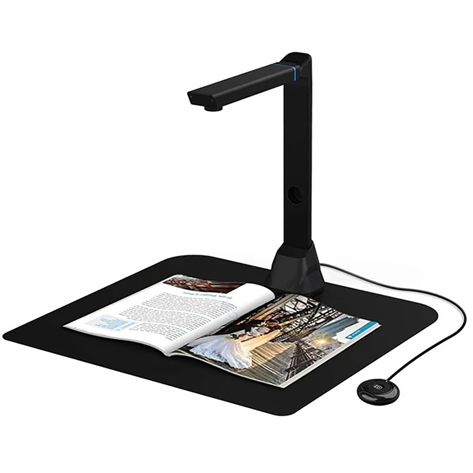 HTONVK 16MP Portable Document Scanner - High Definition A3 Book Scanner with OCR, Auto-Flattening & Multi-Language Support - Foldable Scanner for Office, Teachers & Home Use - Perfect for Digitizing Books, Contracts & Archiving Documents
