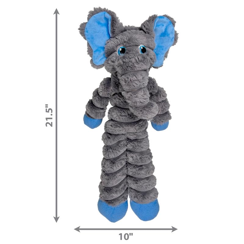 KONG Shakers Crumples Jumbo Floppy Plush Dog Toy - Elephant Design for Large Dogs, Interactive Chew Toy with Crinkle Sound for Playtime & Training | Perfect for Indoor & Outdoor Fun
