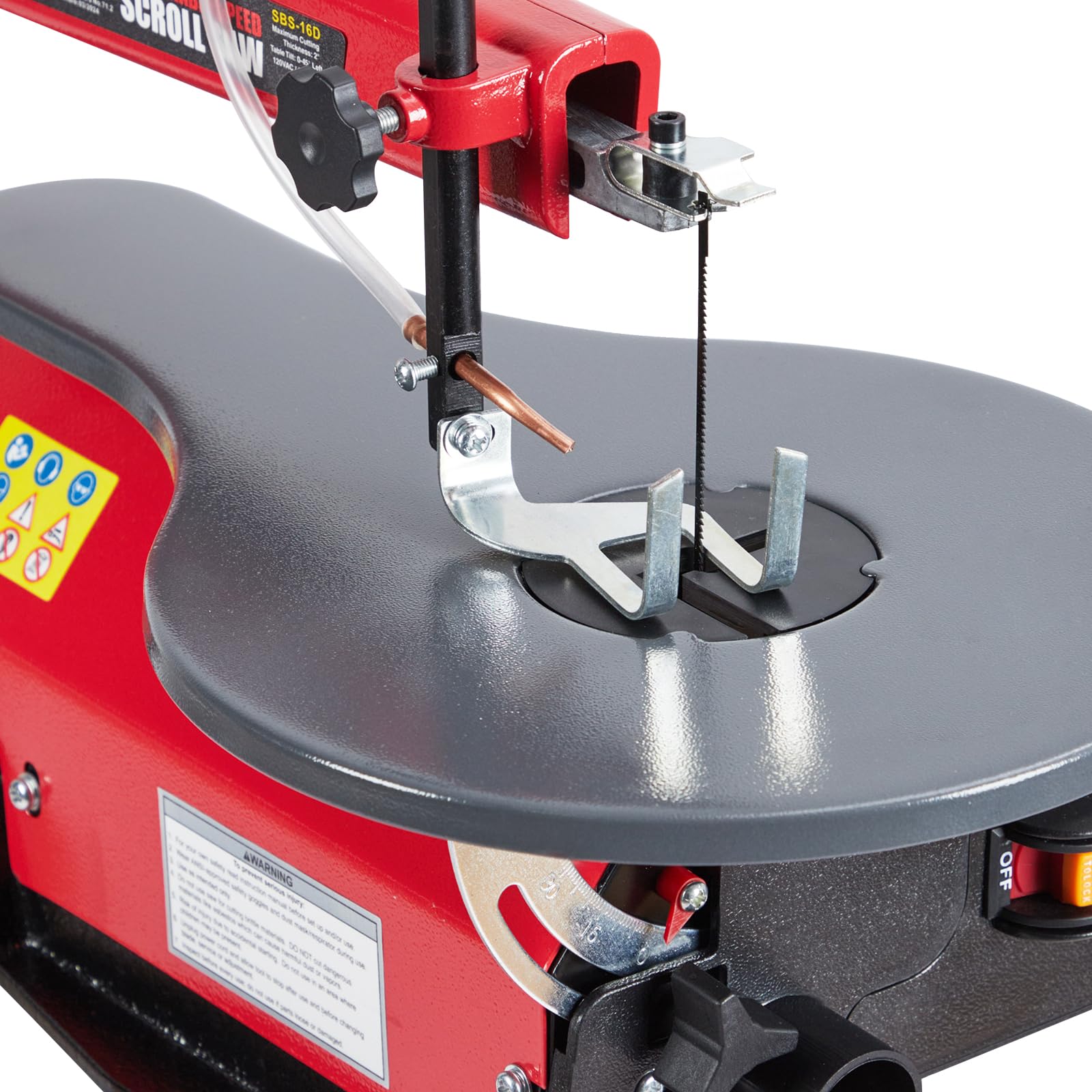 GARVEE 16 Inch Variable Speed Scroll Saw with Extra Large Adjustable Tilting Work Table - Perfect for Woodworking, DIY Crafts, and Home Improvement Projects