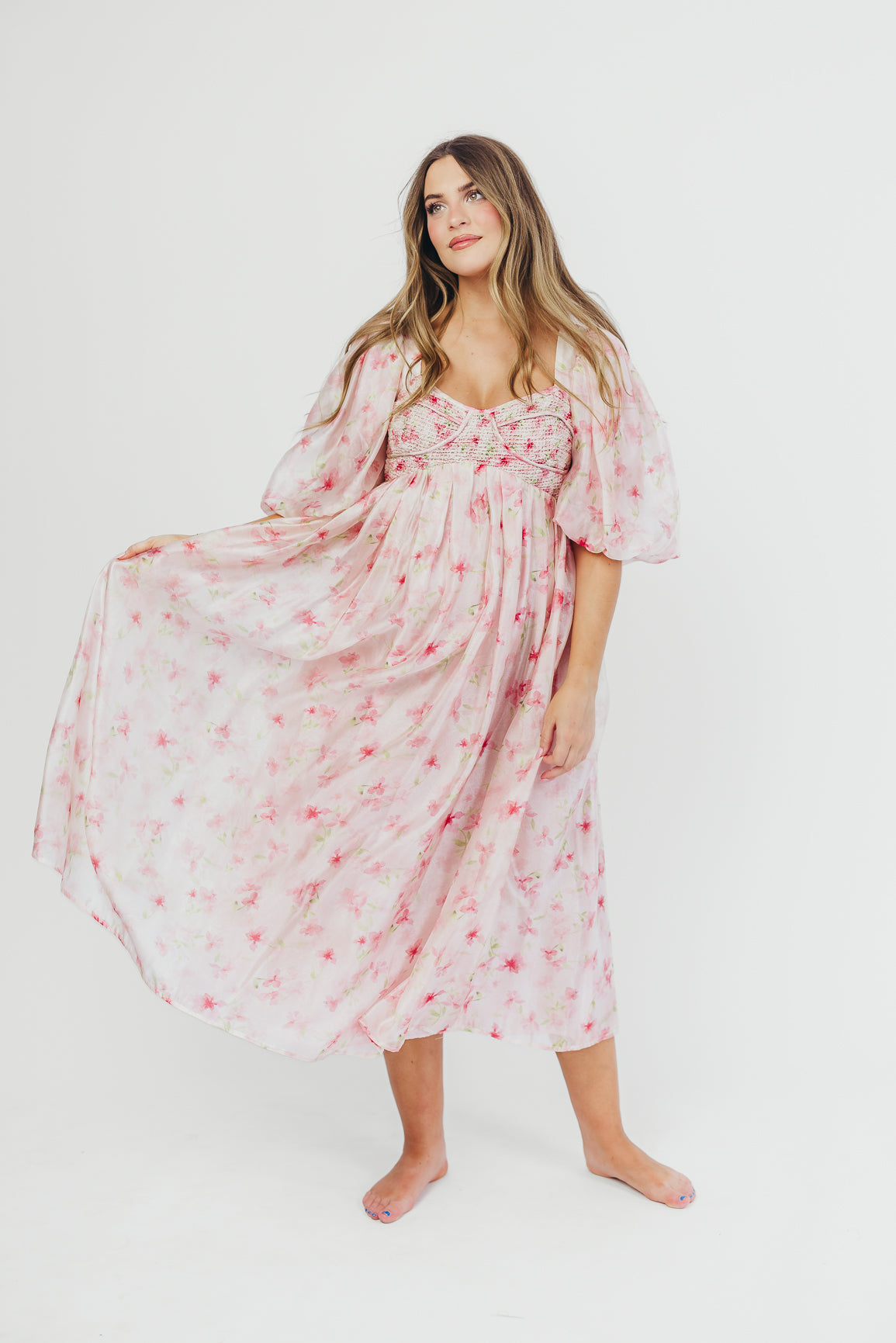 Harlow Maxi Dress in Pink - Bump Friendly Maternity Dress, Inclusive Sizing (S-3XL) | Flowy Summer Dress for Beach, Vacation & Everyday Wear