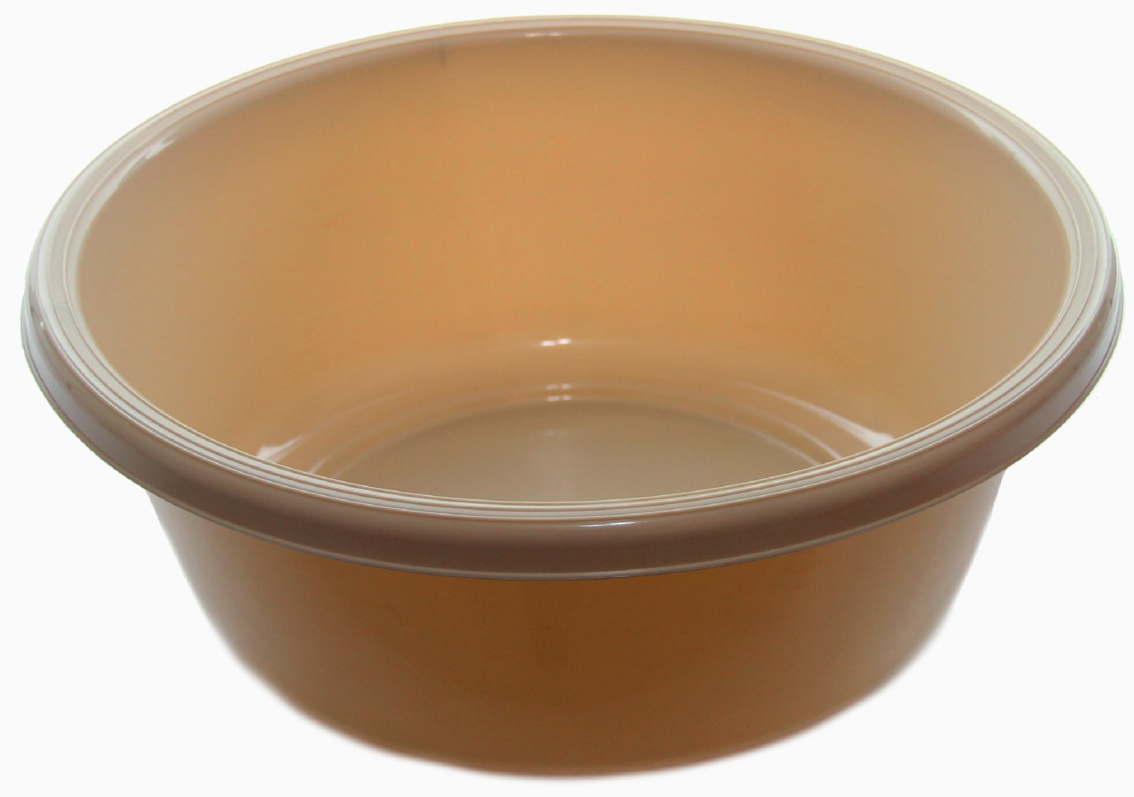 YBM HOME 24-Inch Round Plastic Wash Basin - Durable Beige Laundry Tub for Clothes, Dishes & Household Cleaning | Perfect for Bathroom, Kitchen & Outdoor Use