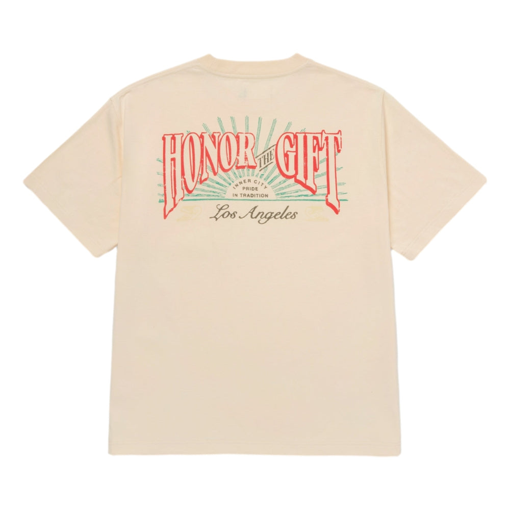 HONOR THE GIFT HTG® Cigar Label Short Sleeve T-Shirt in Bone White - Perfect for Casual Wear, Street Style & Everyday Outfits