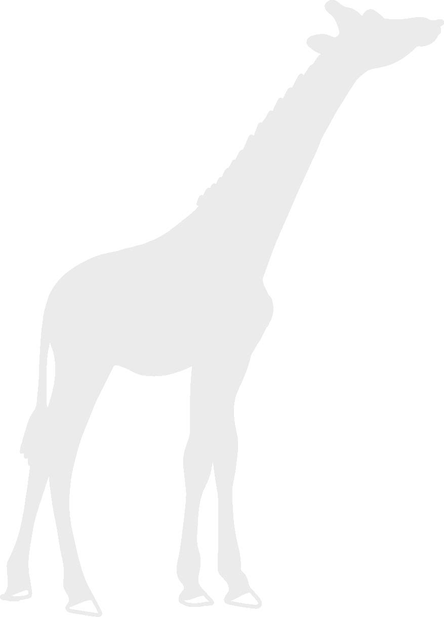 5 Inch Giraffe Vinyl Decal - Premium 2.5mil Thick Outdoor-Grade Sticker for Cars, Trucks, Windows, Laptops & Tablets - Perfect for Personalizing Vehicles, Tech Devices & Home Decor - White