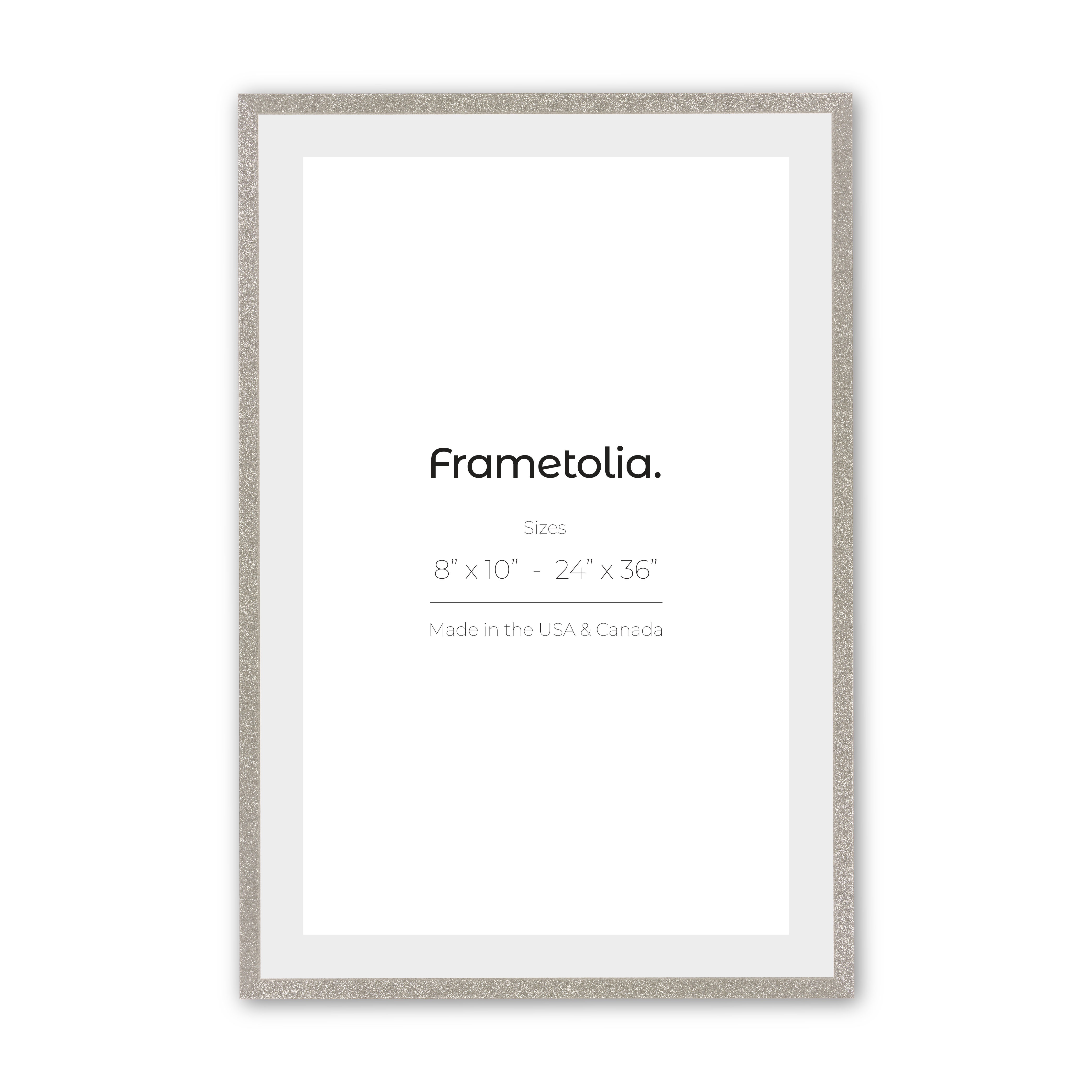 Custom Printed Diamond Dust Glitter Frame - Personalized Photo Display for Weddings, Parties & Home Decor