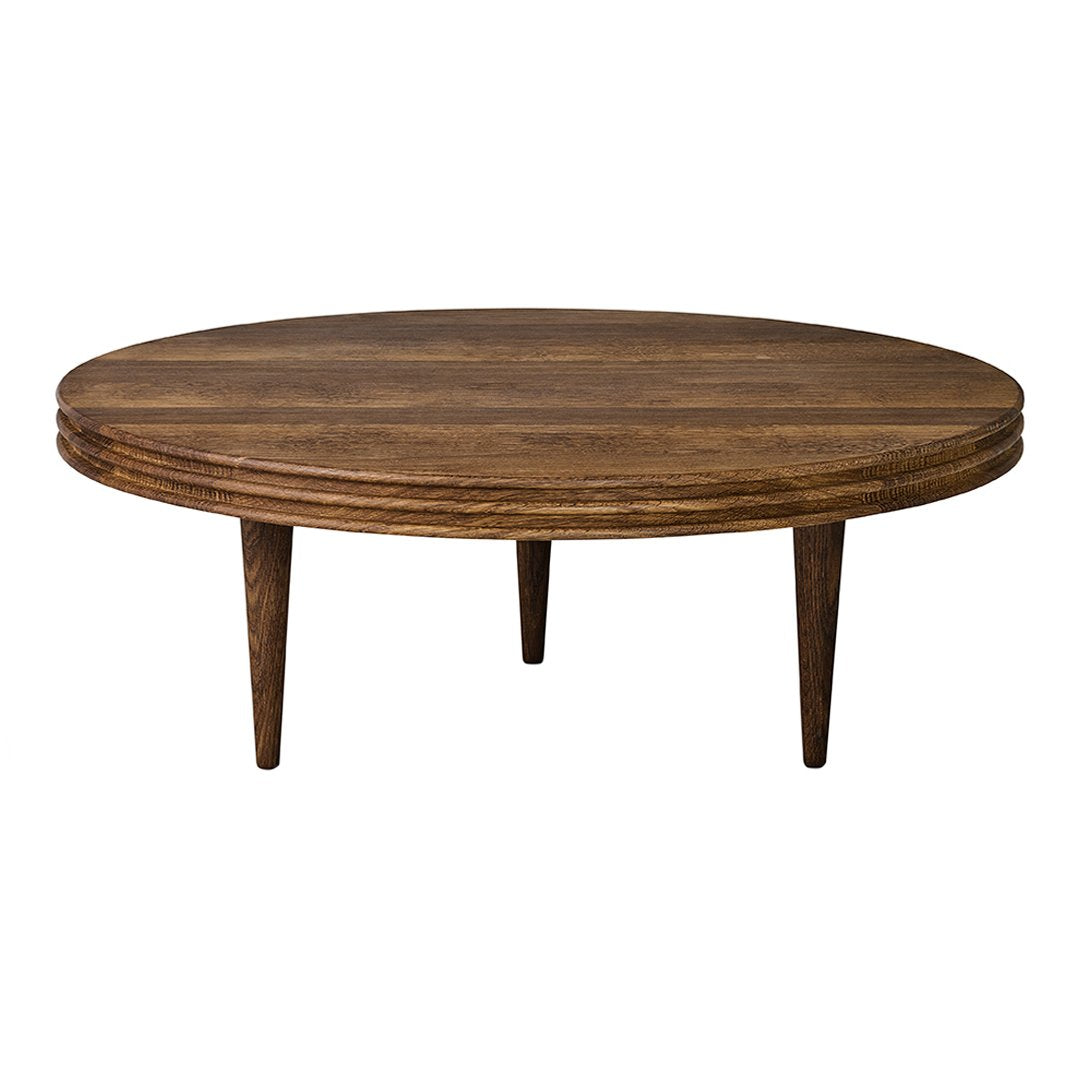 Modern Wooden Groove Coffee Table - Mid-Century Style Living Room Center Table with Storage Shelf - Perfect for Small Spaces, Apartments & Cozy Home Decor