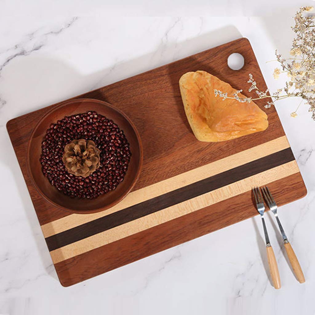 Premium Solid Wood Chopping Board - 25mm Thick Colorblock Cutting Board for Kitchen, Vegetables & Fruits | Durable Wooden Carving Board for Home Cooking, Meal Prep & Entertaining