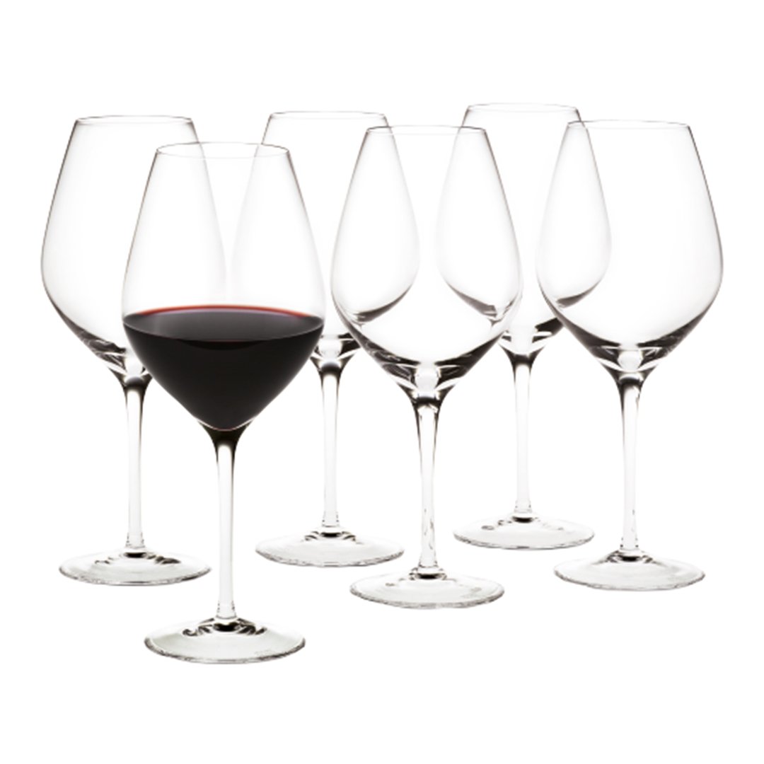 Premium Cabernet Red Wine Glasses Set of 6 - Elegant Stemware for Wine Tasting & Entertaining - Perfect for Dinner Parties, Romantic Evenings & Gifts