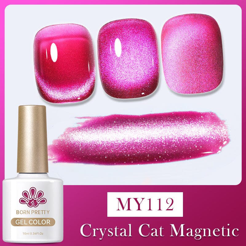 Amber Cat Magnetic Gel Nail Polish 10ml - Long Lasting UV LED Soak Off Nail Art for Salon & Home Manicure - Perfect for Parties, Weddings & Special Occasions