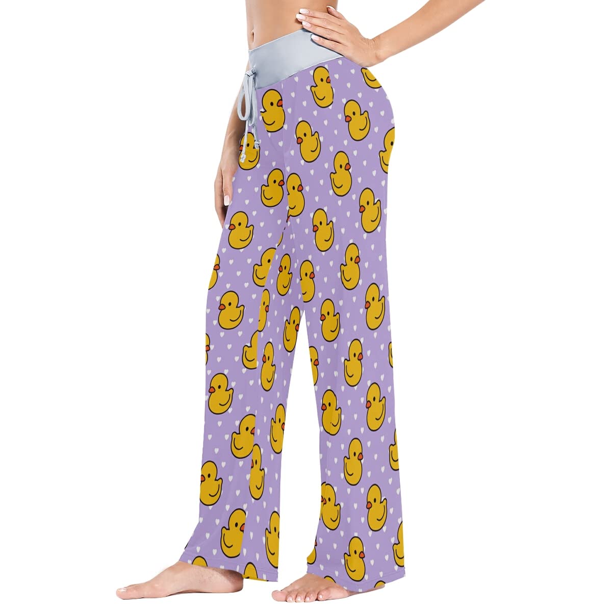 Women's Loose Casual Comfy Pajama Pants with Drawstring - Soft Palazzo Wide Leg Lounge Pants for Sleep, Yoga & Home Relaxation