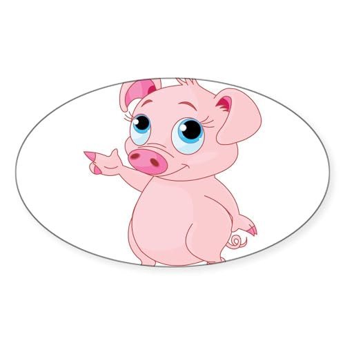 White - Cute Pig Sticker