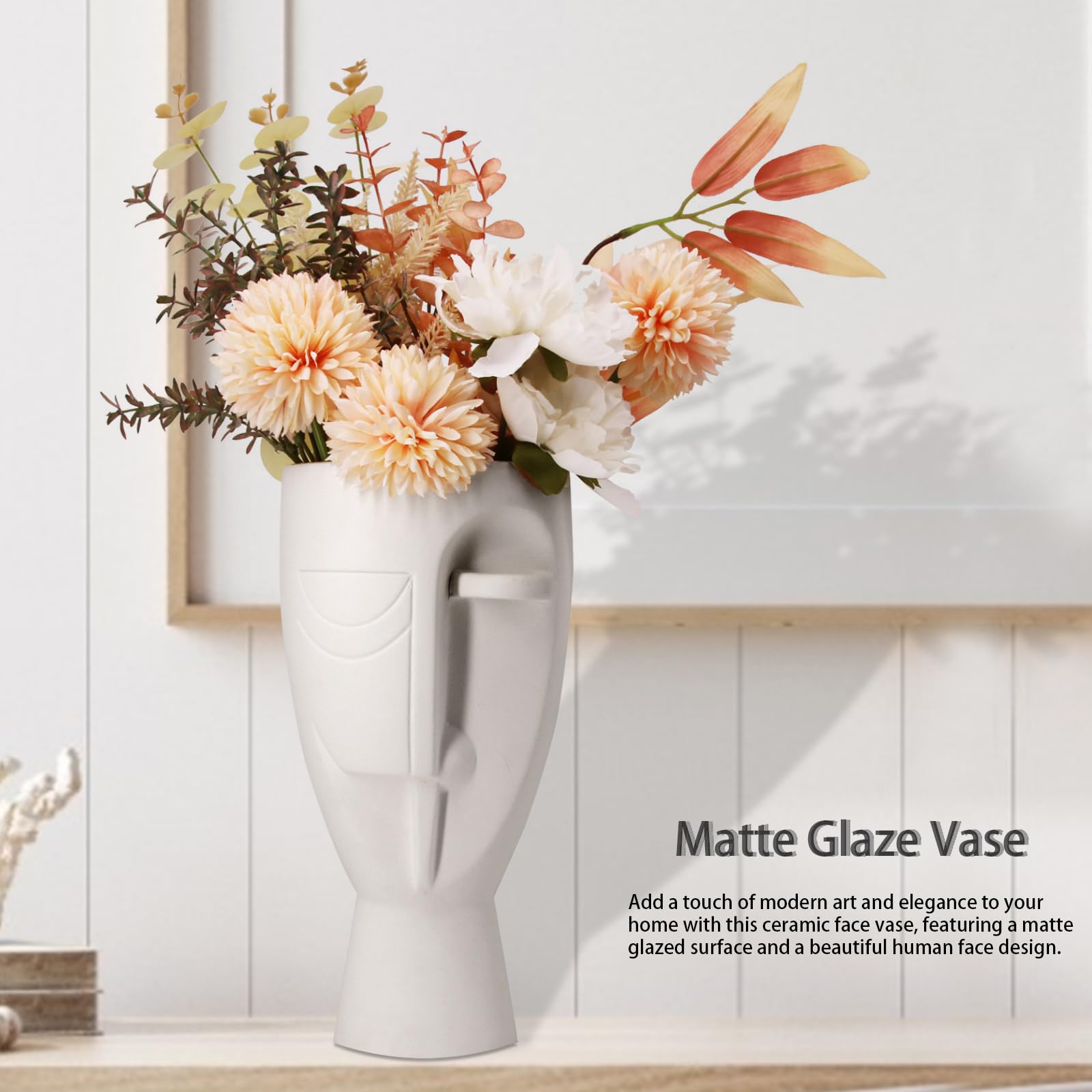 Hand-Carved Face Art Vases - Elegant Ceramic Floral Vases for Home & Office Decor | Unique Gift Idea for Weddings, Housewarming & Interior Design